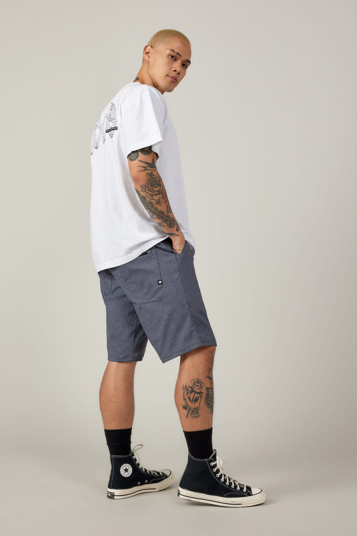 686 Men's Everywhere® Hybrid Short - Relaxed Fit — INK HEATHER (vista 2)