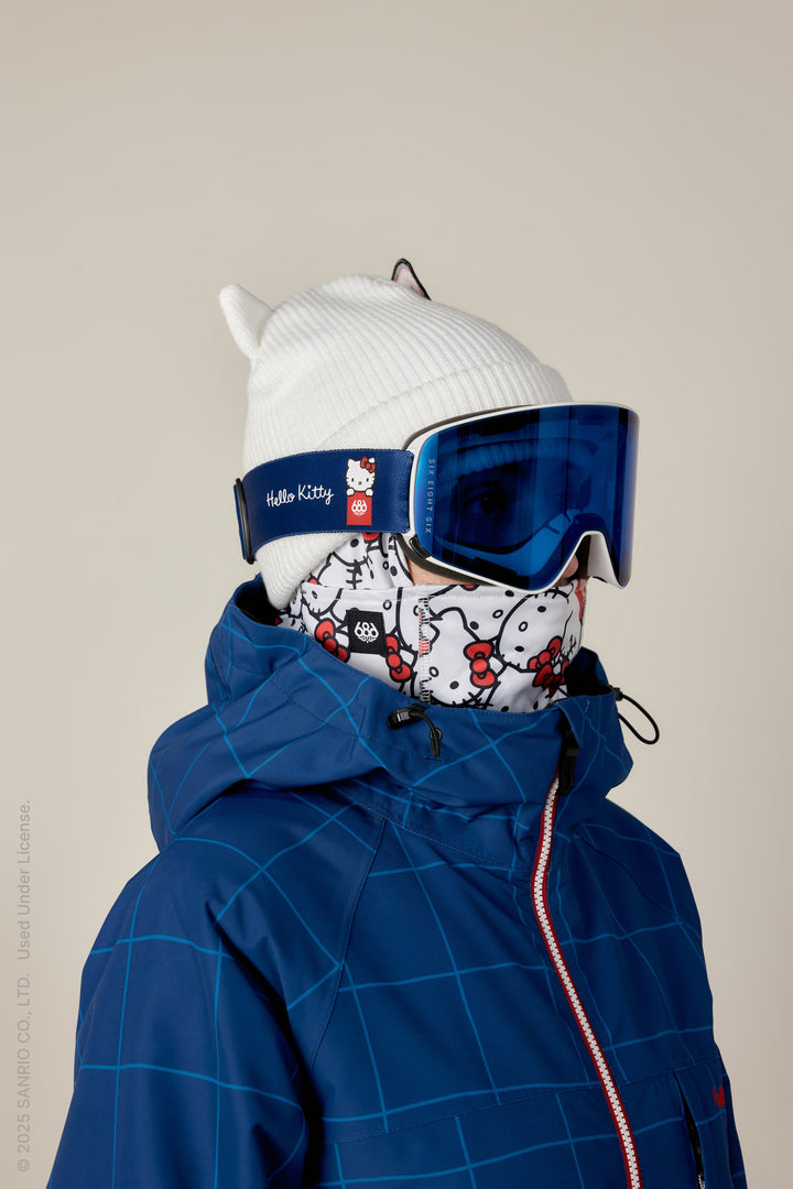 686 SMARTY® Magnetic Goggle — HELLO KITTY BLUE GRID (vista 2)