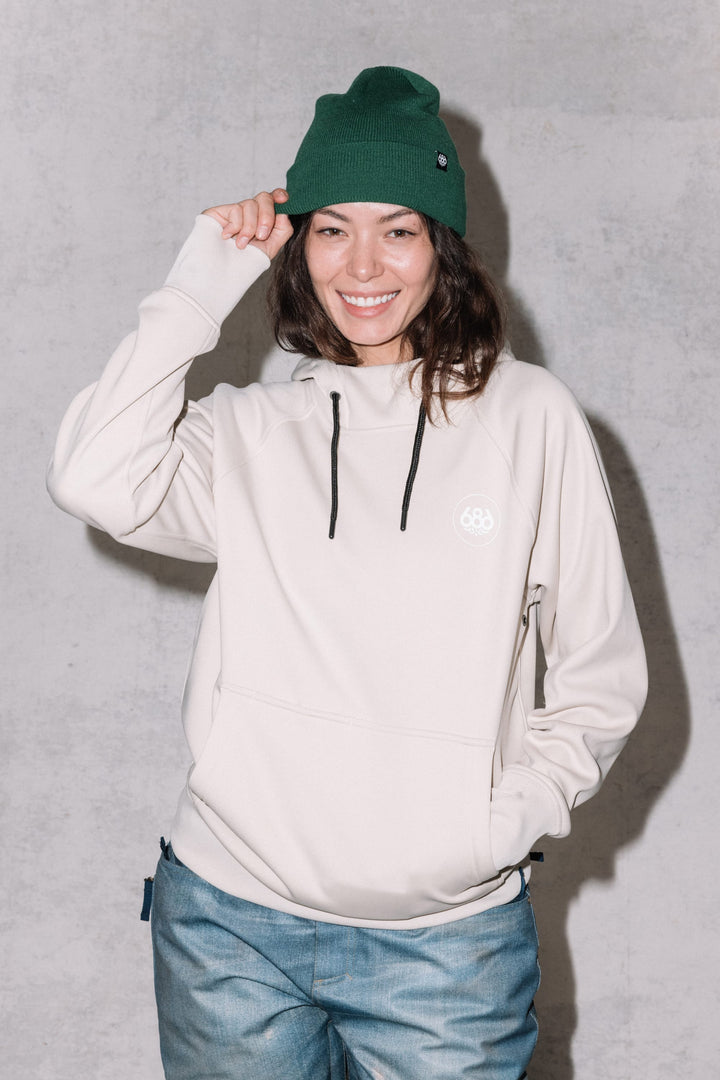 686 Women's Bonded Fleece Pullover Hoody — LIMESTONE (vista 2)