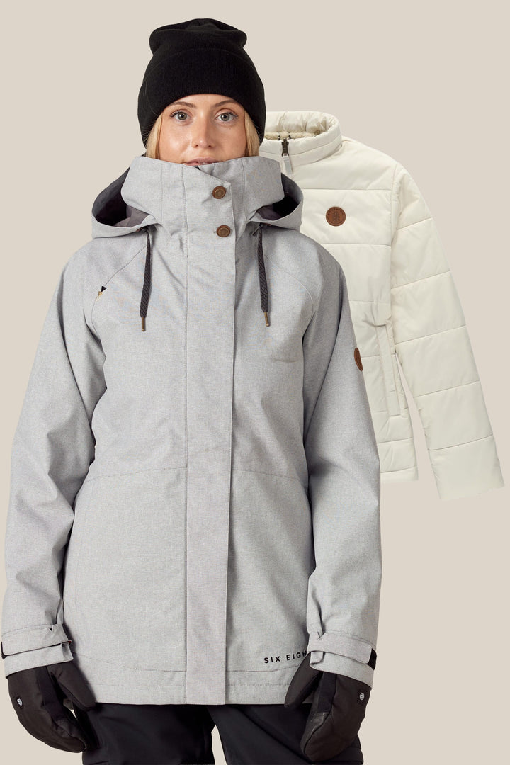 686 Women's SMARTY® 3-In-1 Spellbound Jacket — LIMESTONE DOBBY