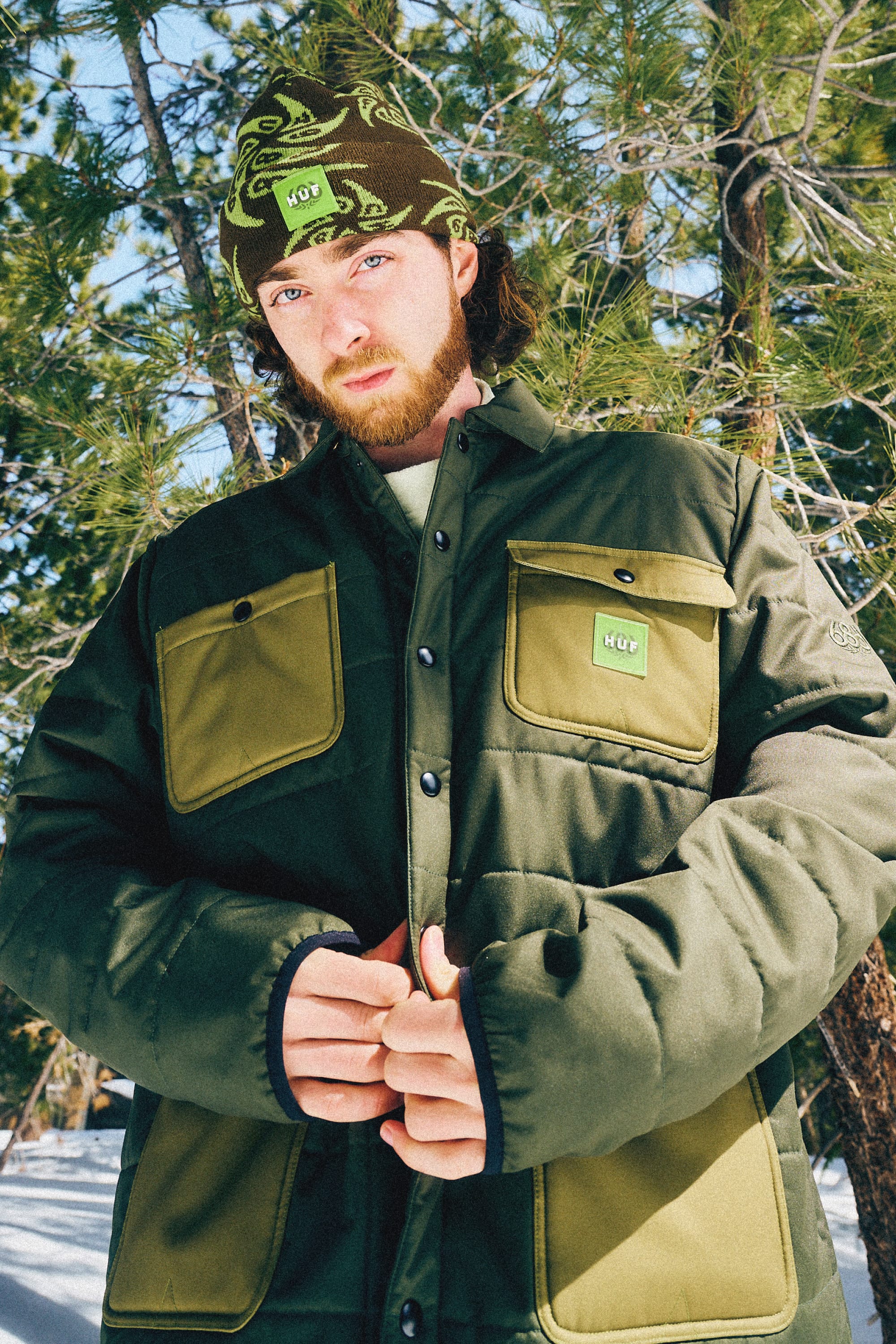スキー HUF STANDARD PUFFER JACKET II HUF（ハフ）の「STANDARD PUFFER JACKET II / HUF パファー