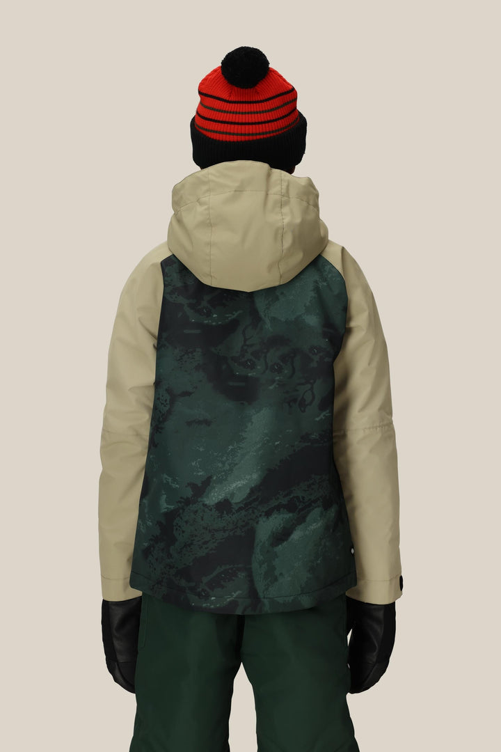686 Boys' Hydra™ Insulated Jacket — SAGE COLORBLOCK (vista 2)