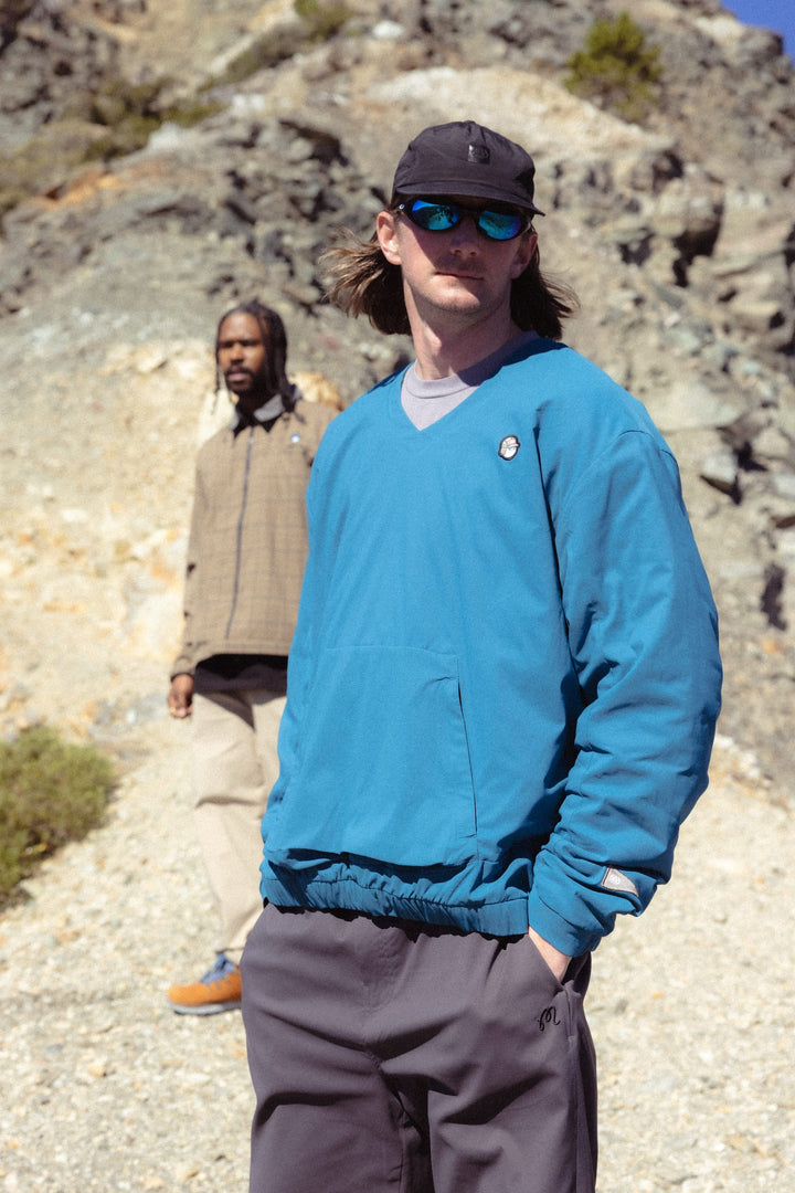 686 x Malbon Men's PrimaLoft drirelease® Merino-Lined Pullover Jacket — MOROCCAN BLUE (vista 2)