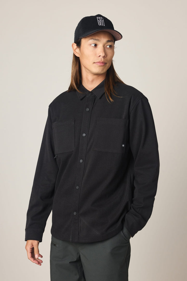 686 Men's Whisper Knit Flannel — BLACK