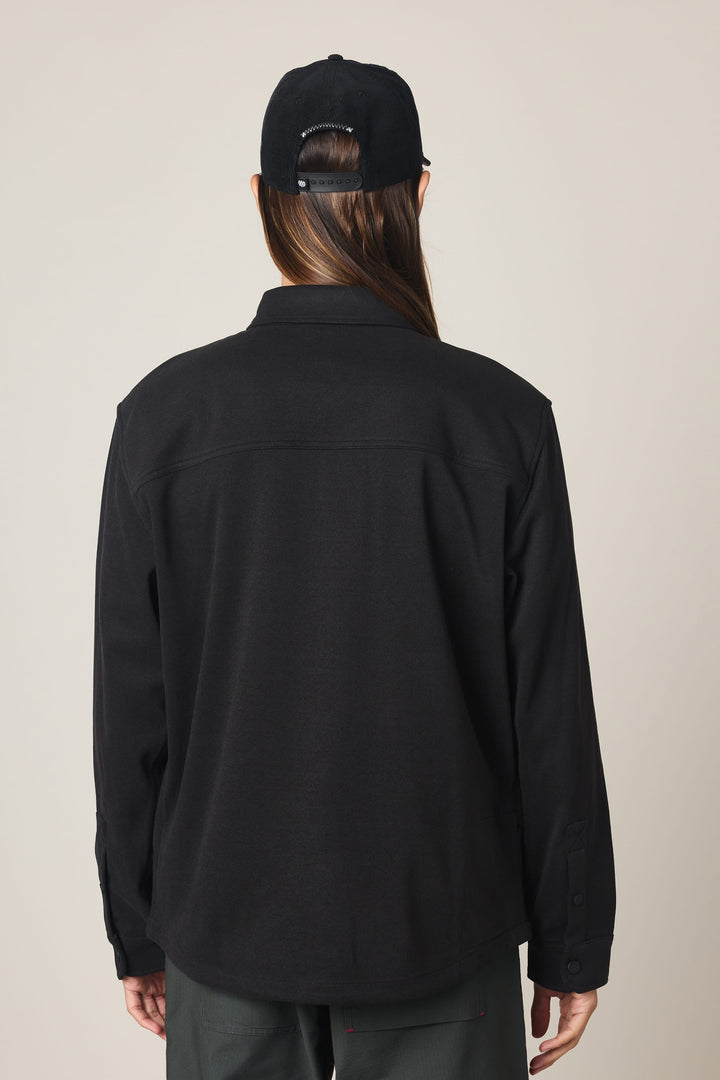 686 Men's Whisper Knit Flannel — BLACK (vista 2)