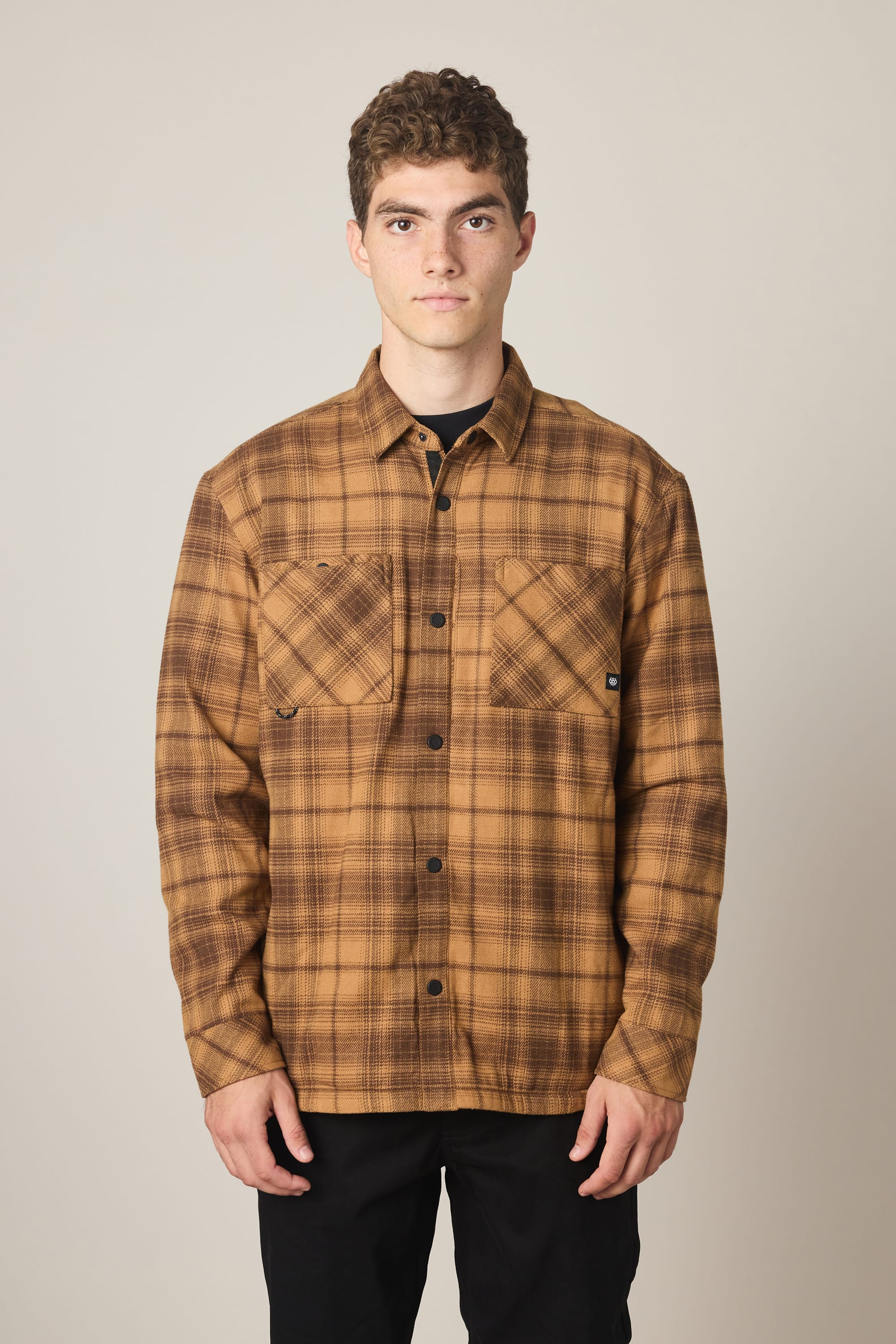 MASU LongSleeb-T 48 Brown ブラウン 686 Men's Heat Grid Flannel – 686.com