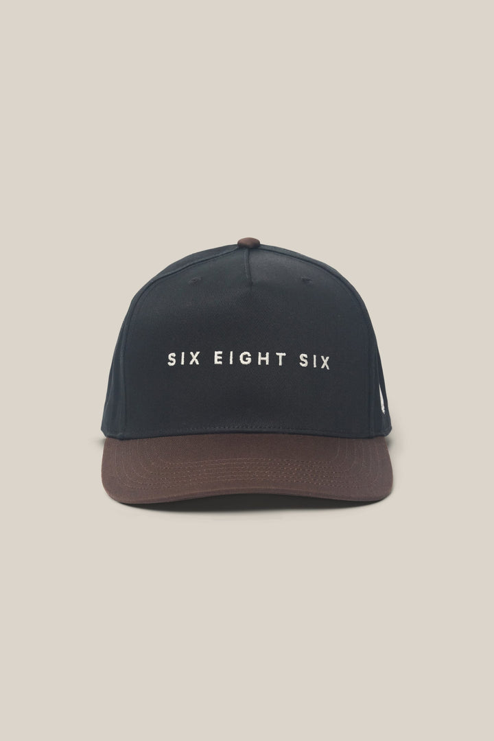 686 High-Pro Ses Two Tone Structured 5 Panel Hat — BLACK (vista 2)