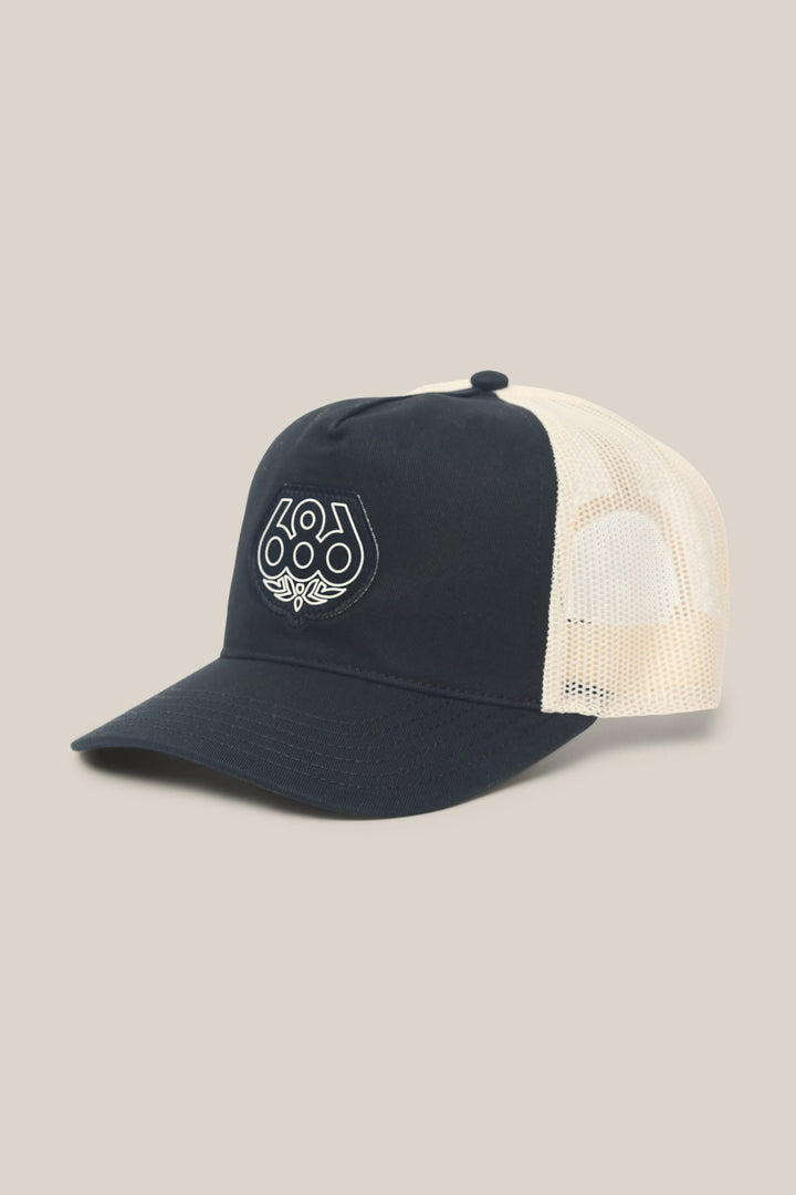 686 Mid-Pro Wreath Unstructured 5 Panel Mesh Hat — BLACK