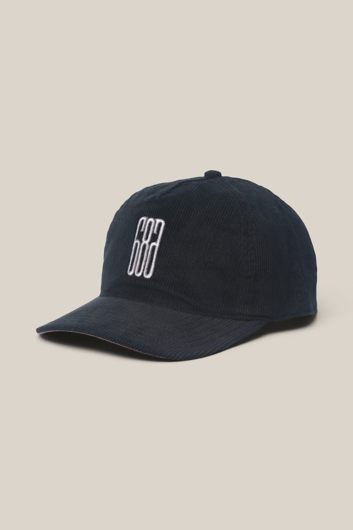 686 Mid-Pro Ghost Cord Unstructured 5 Panel Hat — BLACK