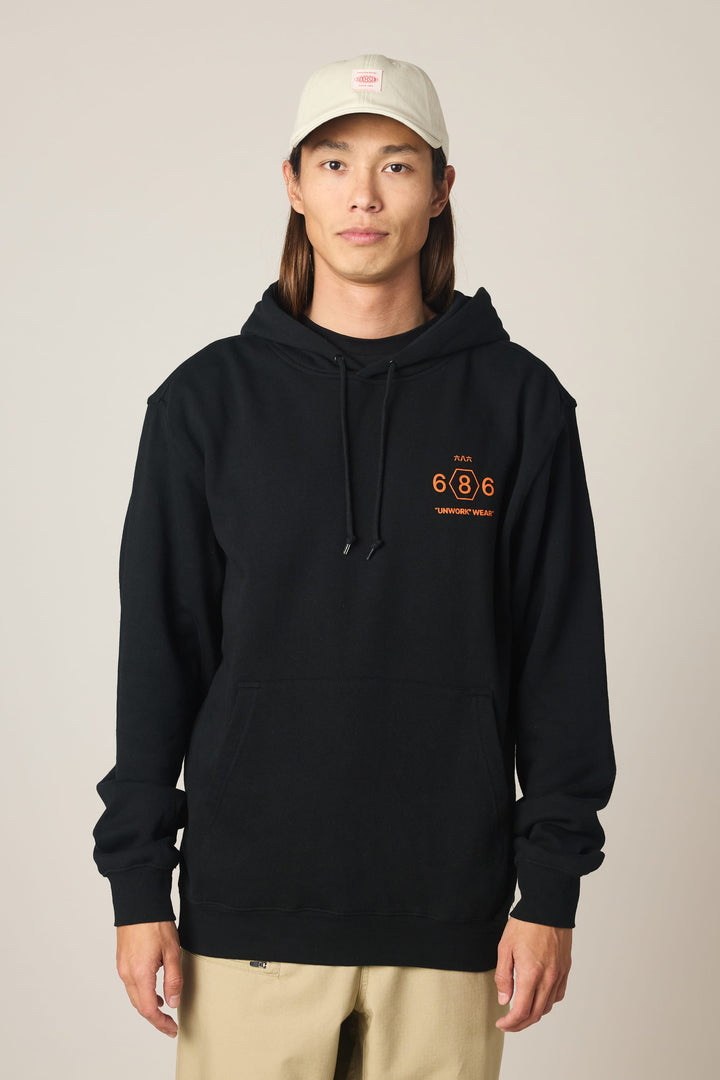 686 Men's Unwork Spec Athletic LS Hoody — BLACK