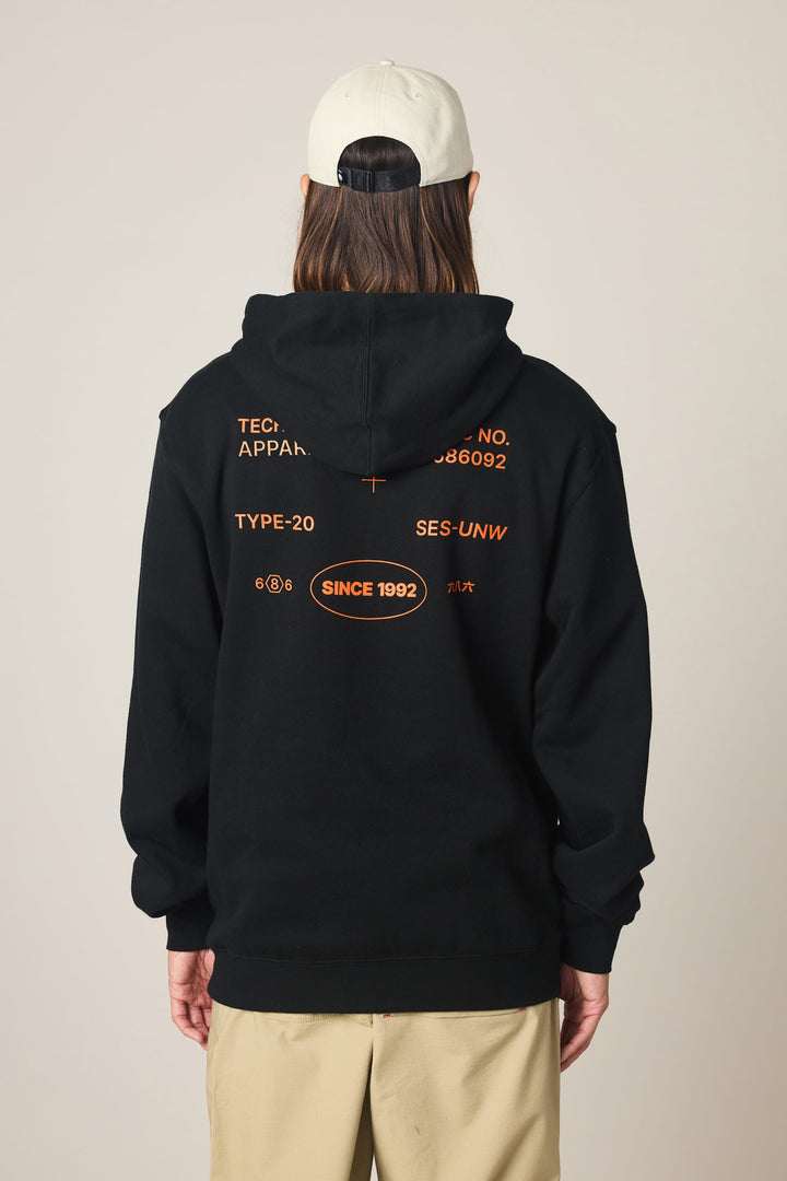 686 Men's Unwork Spec Athletic LS Hoody — BLACK (vista 2)