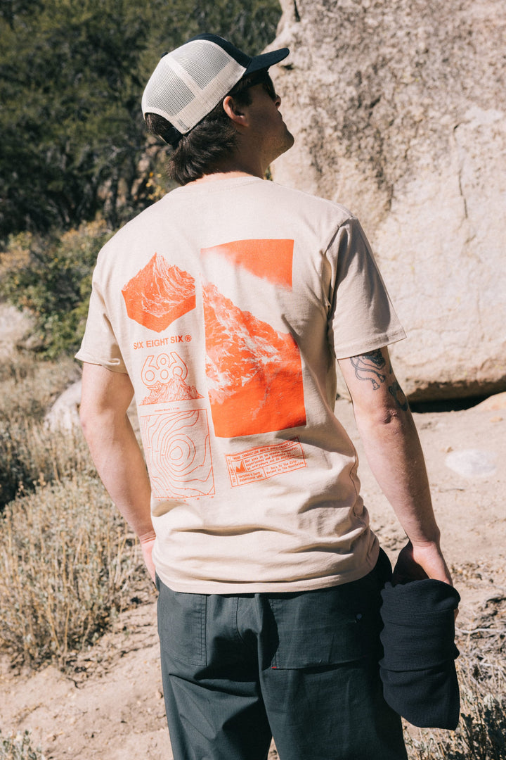 686 Cross-Cut Authentic S/S Tee — TAN (vista 2)