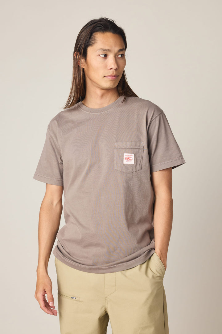 686 Men's Unwork Authentic SS Pocket Tee — WASHED BROWN
