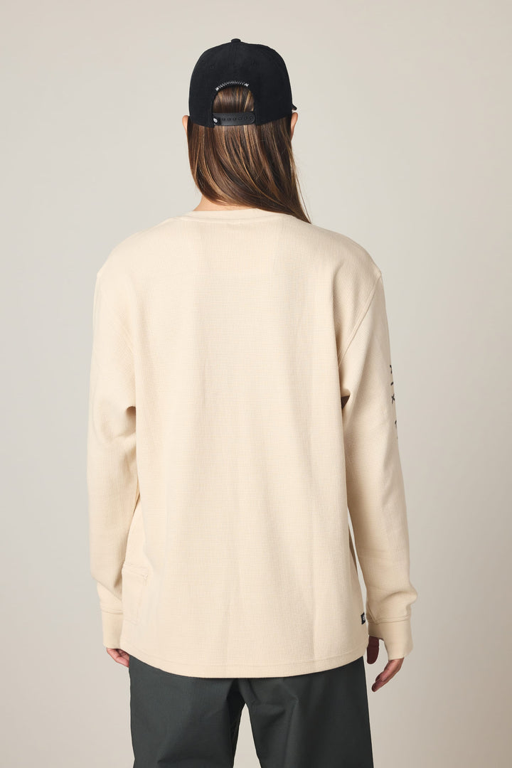 686 Men's Let's Chill Waffle LS Crew — LIMESTONE (vista 2)