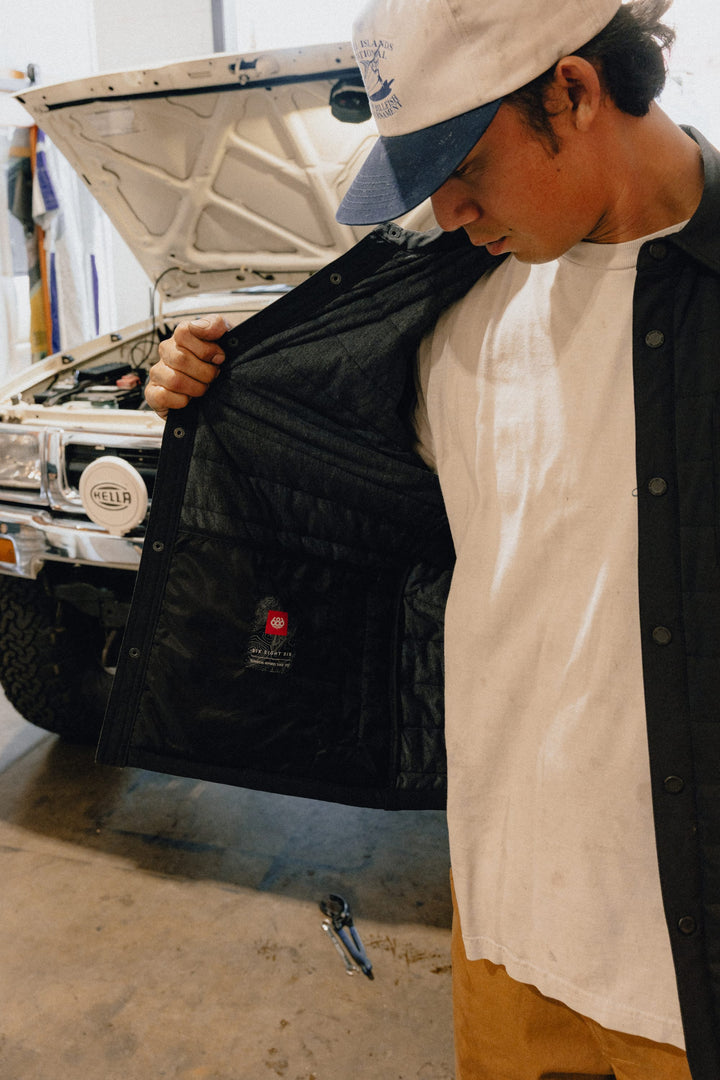 686 Men's Thermaldry™ Insulated Shacket — BLACK (vista 2)