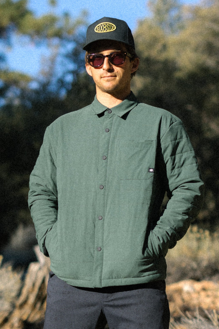 686 Men's Thermaldry™ Insulated Shacket — MOSS GREEN HEMISPHERE (vista 2)