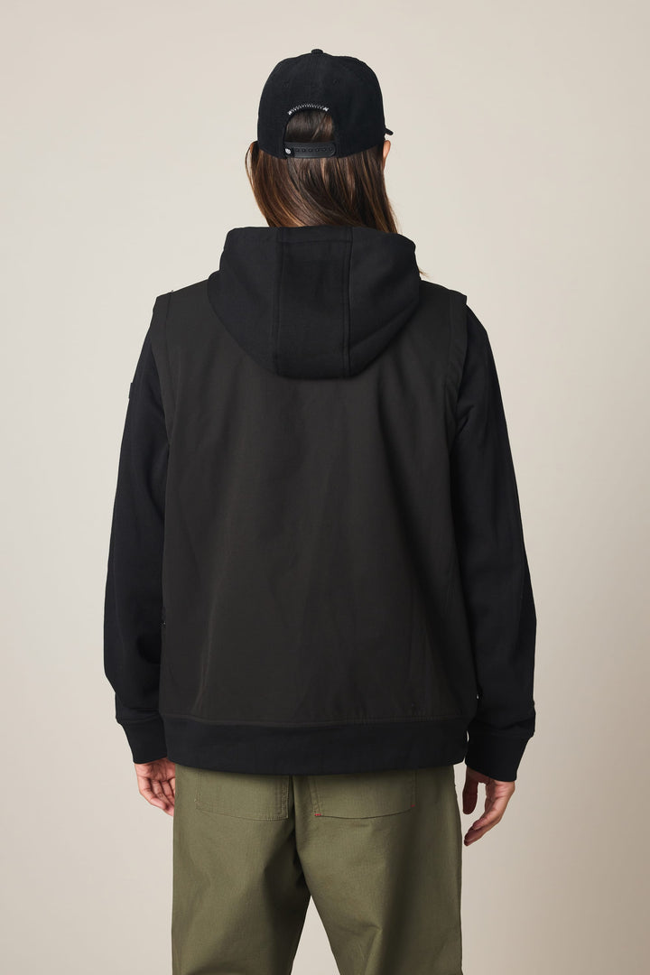 686 Men's Merge Quilted Hoody — BLACK/BLACK (vista 2)