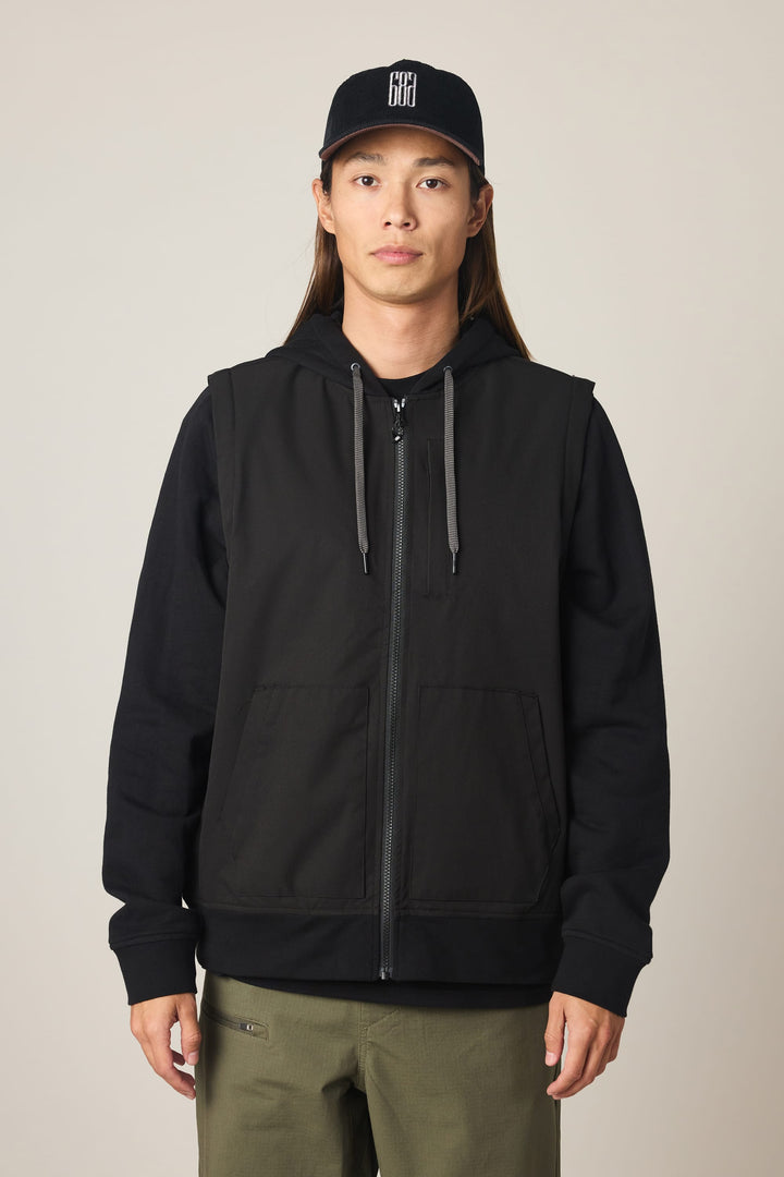 686 Men's Merge Quilted Hoody — BLACK/BLACK