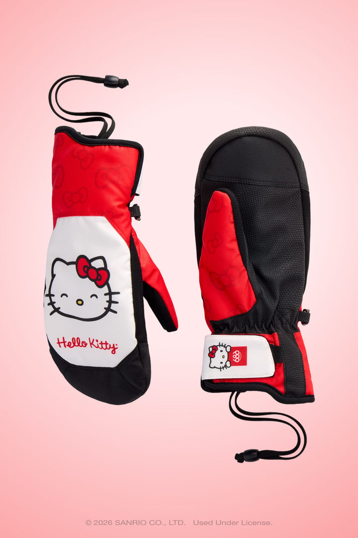686 Women's Revel Mitt — HELLO KITTY® RED WHITE
