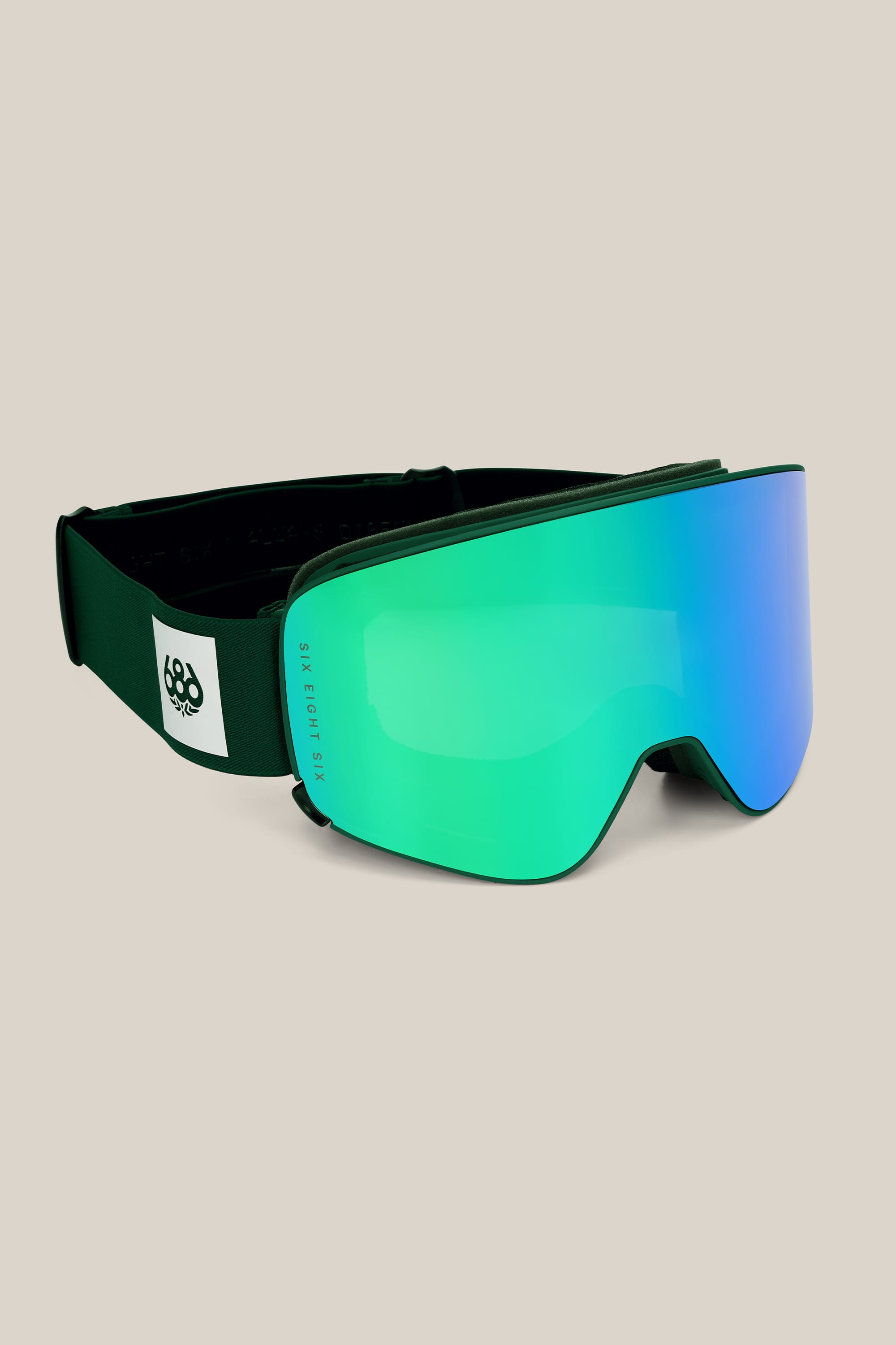 green ski goggles 686 SMARTY Magnetic Goggle White / O/S