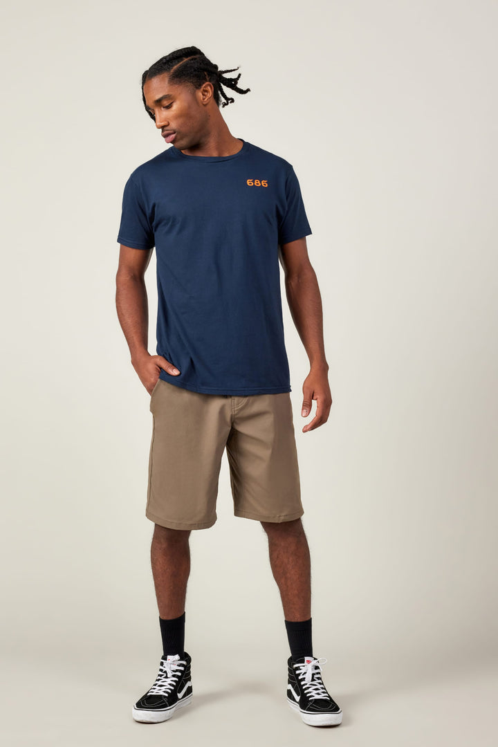 686 Men's Man in the Sun Short Sleeve Tee — NAVY (vista 2)