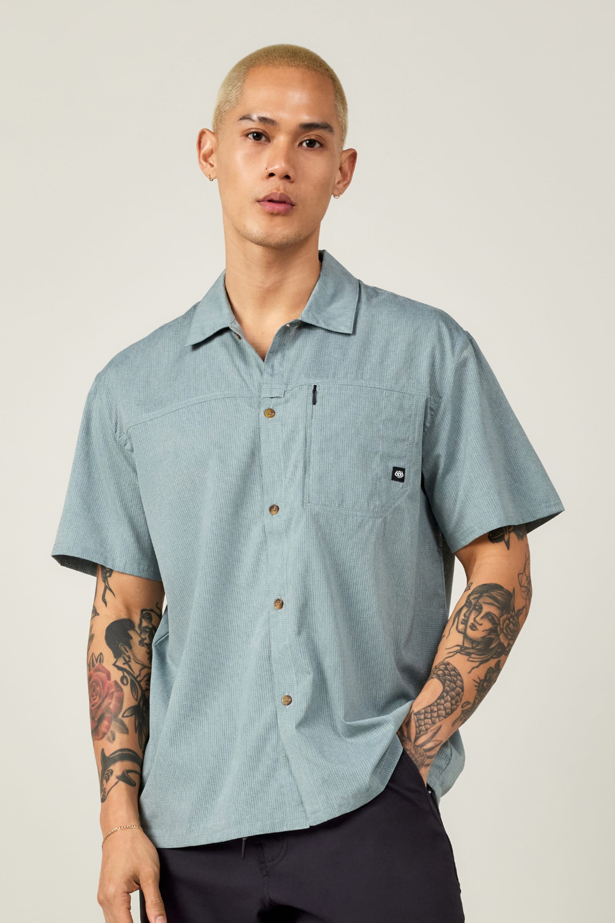 686 Men's Canopy Perforated Button Up – - Main Image
