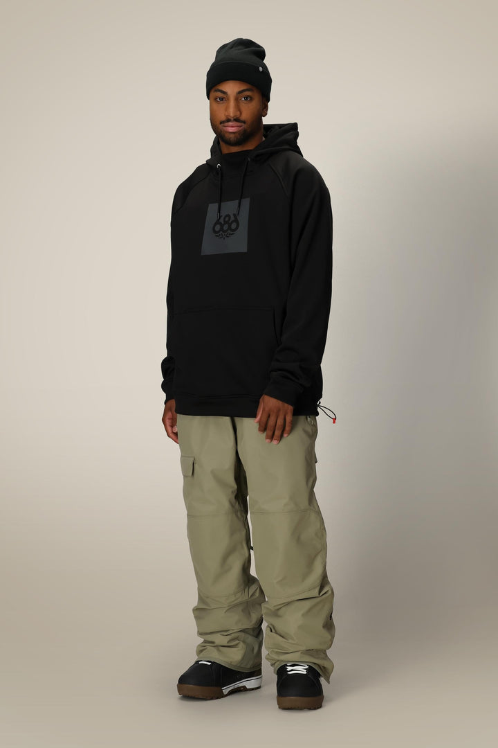 686 Men's Bonded Fleece Pullover Hoody — BLACK (vista 2)