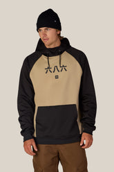 686 Men's Bonded Fleece Pullover Hoody - KHAKI COLORBLOCK