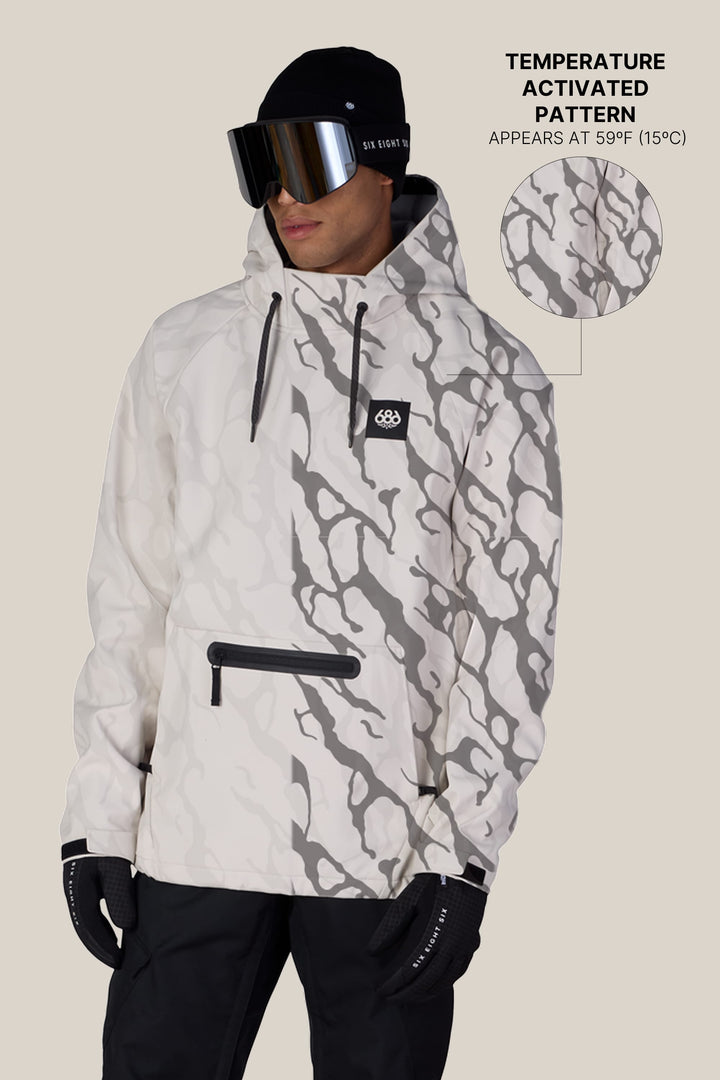 686 Men's Waterproof Hyperchromic Pullover Hoody — LIMESTONE FRACTURE