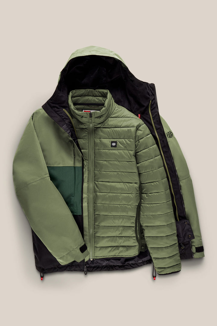686 Men's SMARTY® 3-In-1 Form Jacket — FATIGUE GREEN COLORBLOCK (vista 2)