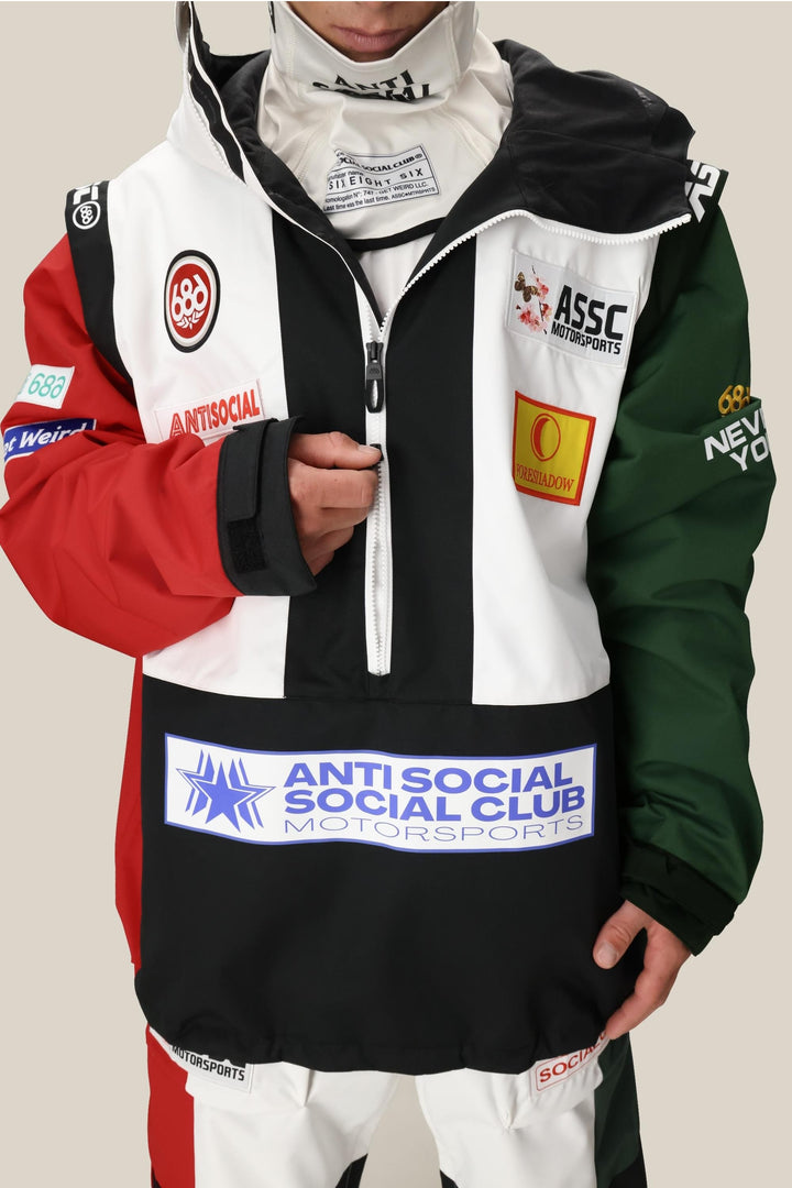 686 Men's ASSC F1 Shell Anorak — ASSC WHITE COLORBLOCK (vista 2)