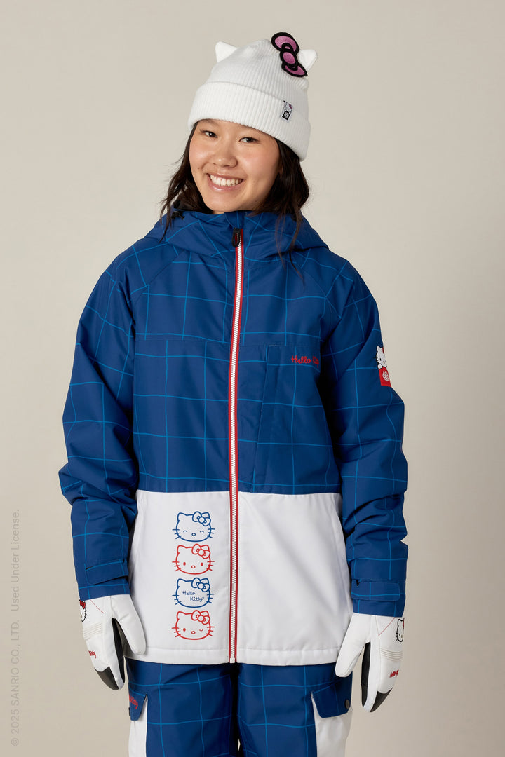 686 Women's Athena™ Insulated Jacket — HELLO KITTY BLUE GRID COLORBLOCK (vista 2)