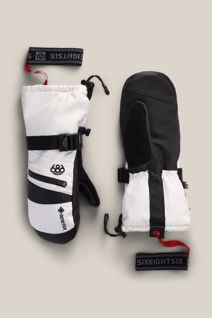 686 Women's GORE-TEX® SMARTY® 3-In-1 Gauntlet Mitt — WHITE