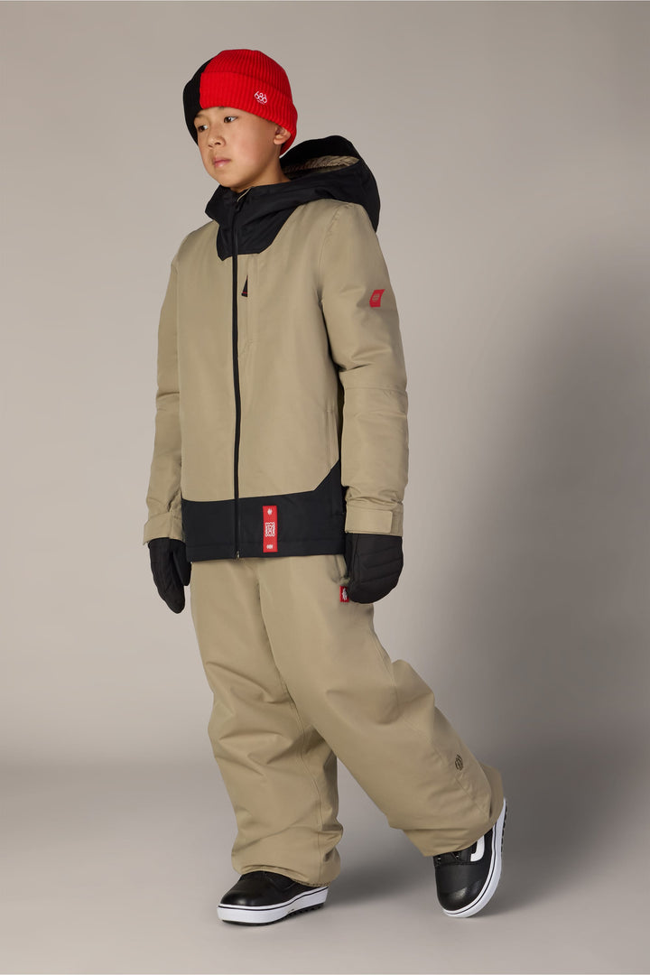 686 Boys' Gateway™ Insulated Jacket — KHAKI COLORBLOCK (vista 2)