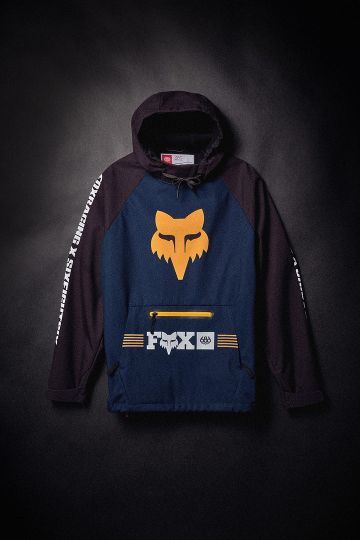 686 Men's Fox Racing Waterproof Hoody — FOX NAVY COLORBLOCK