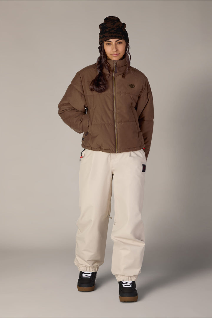 686 Women's Gracious Puffer Jacket — DARK EARTH (vista 2)
