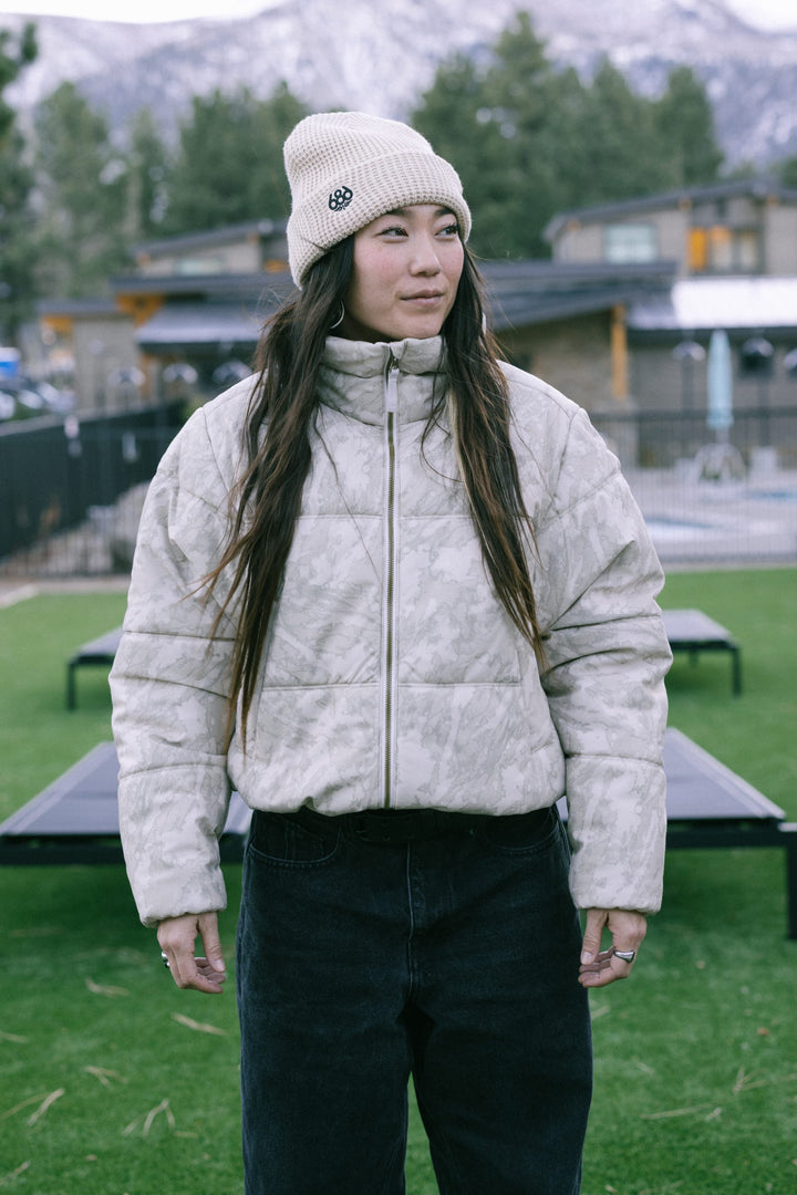 686 Women's Gracious Puffer Jacket — LIMESTONE SCRATCH CAMO